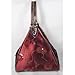 Triangular Synthetic Silk Clutch Handbag - Garnet Burgundy
