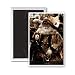 Costlysantas - 3x2 inch Fridge Magnet - large magnetic button - Magnet