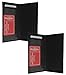 Marshal Checkbook Covers - Set of 2 - Genuine Leather (Black-Black)