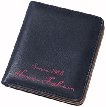 Focusbag Women Ladies PU Leather Pure Color Cute Short Purse Wallet Handbag Bag Black