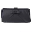 Satin Mini Bow Clutch - Black