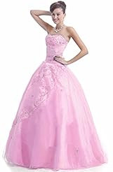 Strapless Organza/Silk Sweetheart Beaded Lace-Up Prom Dress 