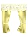 Dollhouse Miniature Yellow Gingham Window Draperies