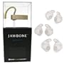 Gold Jawbone II Bluetooth Headset with Noise Assassin in Retail Packaging and 3 pairs of Clear Jabra Ear Gels