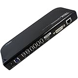 Liztek UD-3700 USB 3.0 Universal Docking Station Dual Monitor(VGA, HDMI and DVI to 2048x1152, Gigabit Ethernet, 2 USB 3.0 Ports w/ Tablets/Smartphones Charging Function, 4 USB 2.0 Ports, Audio for Headset and Microphone , 12V/2A AC Power Adapter) Perfect for Laptop, Ultrabook and PCs