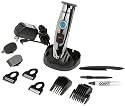 Conair 12 Piece Rechargeable Beard and Mustache Professional Multi Use Trimmer, Silver and Black