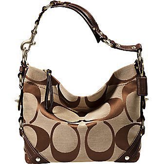 Coach Signature Carly Sac Khaki Maghoany