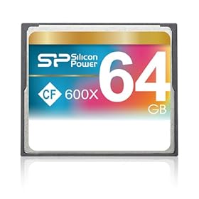 Silicon Power 64GB Hi Speed 600x Compact Flash Card (SP064GBCFC600V10)