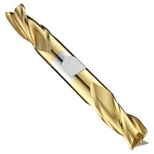 Niagara Cutter DTF310 High-Speed Steel End Mill, General Purpose, Regular Length, TiN Coated, 3 Flutes, Double Square End