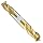 Niagara Cutter DTF310 High-Speed Steel End Mill, General Purpose, Regular Length, TiN Coated, 3 Flutes, Double Square End