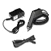 Garmin GPS Nuvi 1450LMT Accessory Bundle - Car Charger + Home Travel AC Charger + USB Data Cable + Free Stars Stripes Silicone Wristband