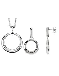 Sterling Silver Diamond Earrings and Necklace -- LIFETIME WARRANTY
