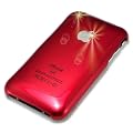 "Classic" iPhone 3G / 3Gs Luxurious Red Hard Back Case & "Ice" Screen Protector. Unique Skin / Case / Shell / Cover & Crystal Clear Screen Protector Package for Apple iPhone 3G / 3Gs.