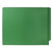 Smead End Tab Folder, Letter, Straight, 11 Point, Green, 100 per Box (25110)