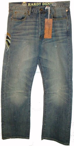 Men's Ed Hardy Jeans Denim Beachboys EH Print w/ Eagle Available in Several Sizes