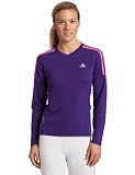 adidas Womens Response Long-Sleeve V-Neck Jacket Down Tee