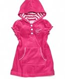 Pink Platinum Girls Hooded Ultra Soft Terry Cloth Coverup - Sizes 4-16