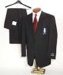 Mens Classic Navy Stripe Suit by Austin Reed