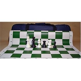 ChessCentral's Superior Tournament Chess Set with Chess Pieces, Chess Board, and Tote by ChessCentral