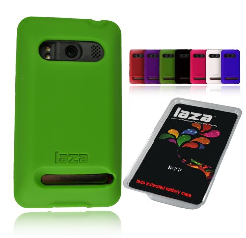 Laza Sprint HTC Evo 4G Extended Battery Silicone Case Green