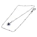 Vinani Damen-Fußkette blauer Stern 23cm bis 28cm Sterling Silber 925 FBS