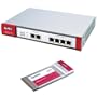 ZyXEL ZyWALL 35 UTM KIT Internet Security Firewall With 35 IPSec VPN Tunnels, 4 Port 10/100 Fast Ethernet LAN /DMZ Switch, Dual WAN for Failover and Load Balancing, and Gold iCard Anti Virus / IDP 1 Year Subscription