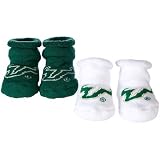 College Edition 2-pk. USF Bulls Booties GREEN 6-12 Mo