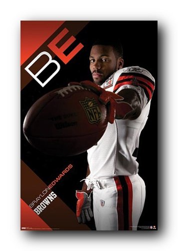 Cleveland Browns Braylon Edwards 22 5X34 Poster 4566