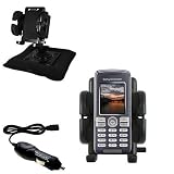 Sony Ericsson k510c Auto Bean Bag Dash Holder with Car Charger - Uses Gomadic TipExchange