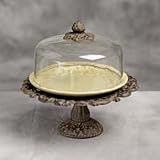 Review Gracious Goods  / Dessert Pedestal w/Dome & Plate - Sage