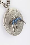 Rocker Jewelry Large Sparrow Locket Rocker Metal Locket
