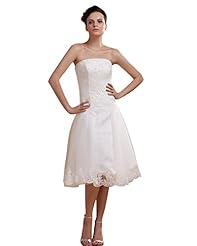 Strapless Corset   Waistline Applique Beaded  Organza/Satin Short Bridesmaid Dress/Mini Dress  With Ruffles