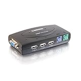 C2G / Cables to Go 35554 TruLink 2-Port VGA/USB 2.0 and PS/2 KVM Switch with Cables