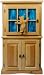 Litterbox Furniture Stained Glass Wooden Cat : Finish Color BLUE