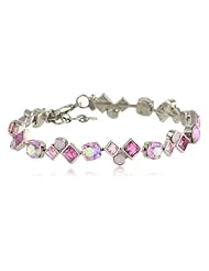 Sorrelli "Sweet Heart" Petite Shades of Pink Cut Crystal Line Bracelet