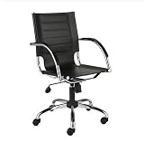 DAVE OFFICE CHAIR; BLACK LTHR