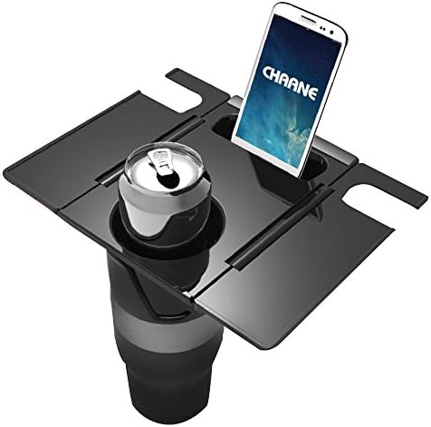 Car Snack Tray, Cup Holder Bottle Can Holder, Car Tray Phone Drink Cup Coffee Holder Snack Food Organizer, Black