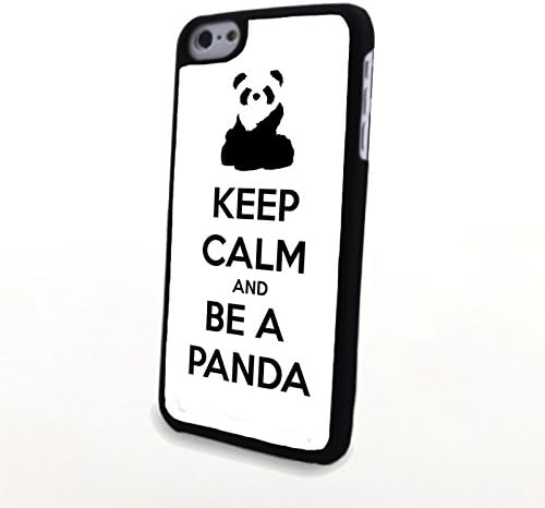 Generic Phone Accessories Matte Hard Plastic Phone Cases Quote Keep Calm and Be a Panda fit for Iphone 5C