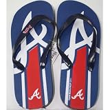 Atlanta Braves MLB Unisex Big Logo Flip Flops - M