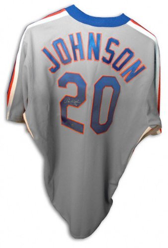 Howard Johnson New York Mets Autographed Grey Throwback Majestic Jersey