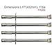 The Red BBQ 13001(4-pack) Replacement BBQ Gas Grill Stainless Steel Burner for Jenn Air, Vermont Castings Model Grills