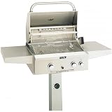 AOG 24 Inch Natural Gas Grill W/ Rotis On In-Ground Post (converts To Propane)