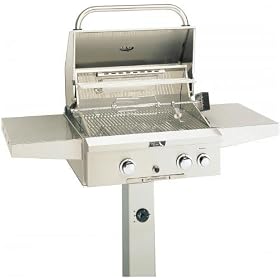 American Outdoor Grill 24 Inch Natural Gas Grill on In-Ground Post