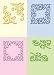 Cuttlebug 2X2.75 Formal Squares Embossing Folders 37-1251
