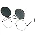 zeroUV - Limited Edition Color Flip-Up Lens Round Circle Django Sunglasses