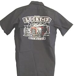 Lucky 13 Raw Power Hot Rod Shirt Mens Button Front Shirt