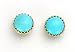 Turquoise Earrings 12mm Turquoise Sleeping Beauty on 14k Gold Jacket with Post Earrings