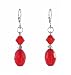 Earrings - E84 - Crystal Rice Drop ~ Siam Red