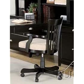 Swivel Desk Chair with Casters in Espresso Finish