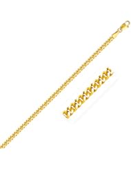 3.0mm 14K Yellow Gold Gourmette Chain